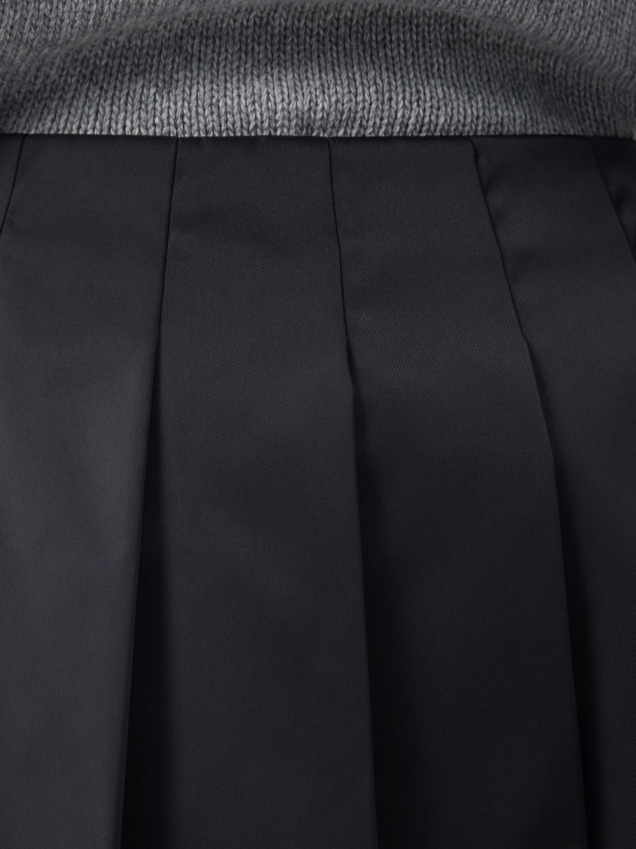 COLLUSION pleated buckle mini skirt in black