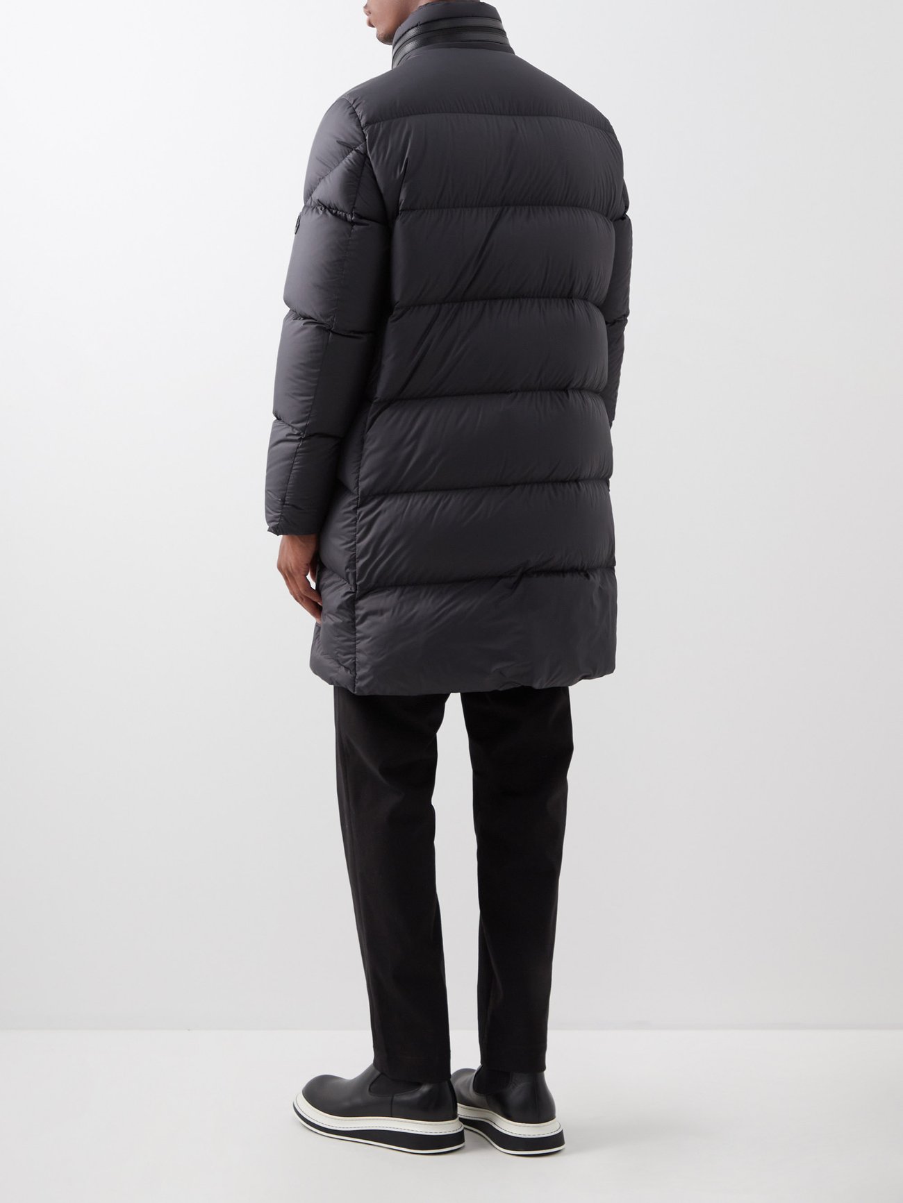 Black Guirec quilted down coat, Moncler