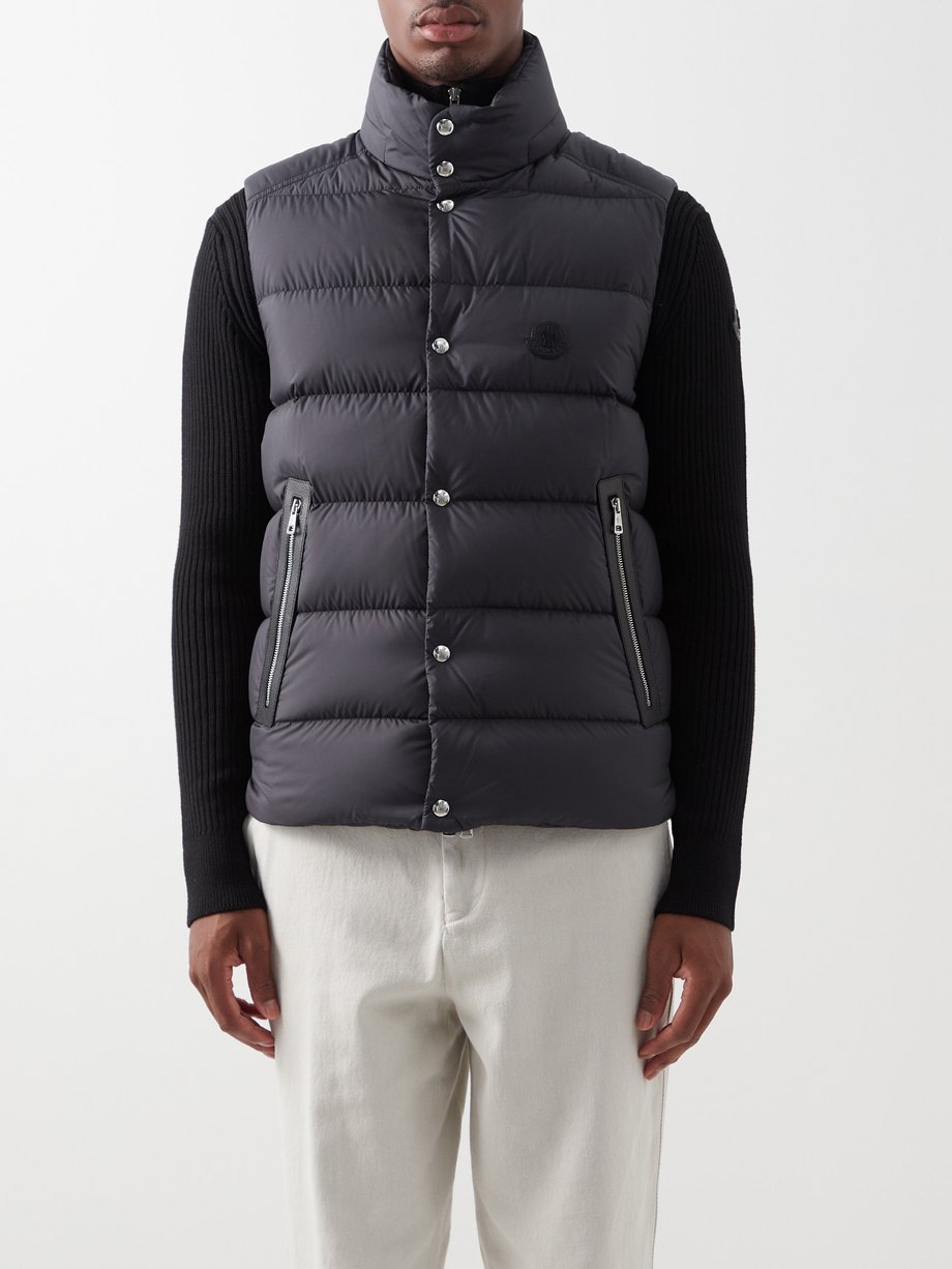 Black Herniaire quilted down gilet | Moncler | MATCHESFASHION US
