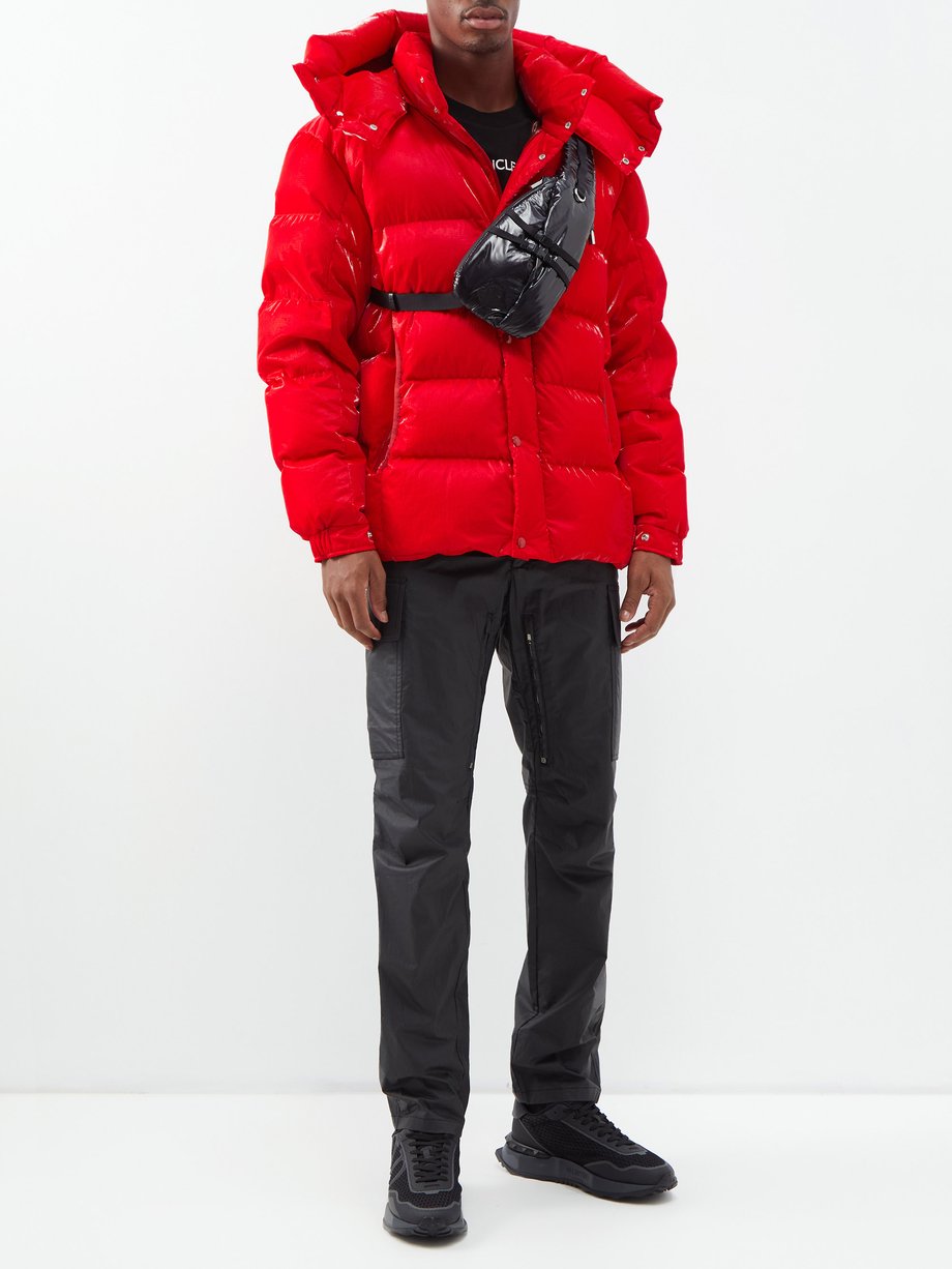 Red Verdon quilted ripstop down coat | Moncler | MATCHES UK