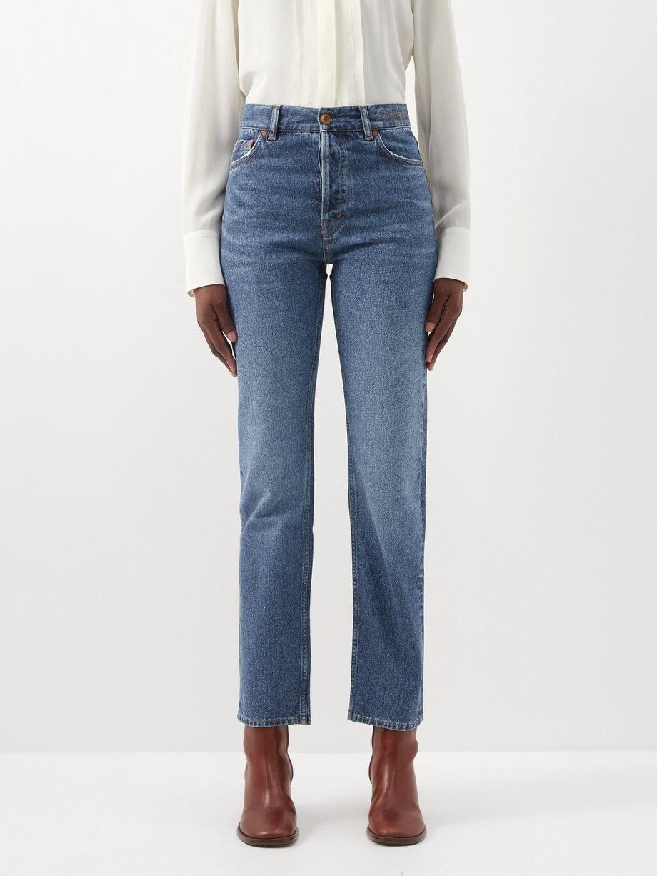 Blue Semeru high-rise straight-leg jeans | Chloé | MATCHESFASHION UK