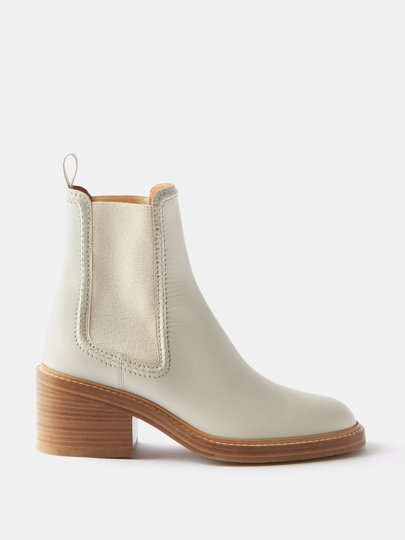 Bedre at styre Dekorative White Mallo 50 leather Chelsea boots | Chloé | MATCHESFASHION US