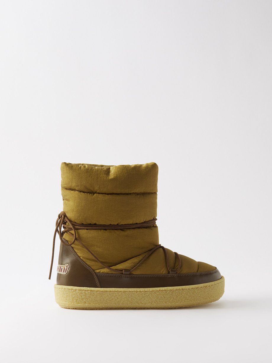 Forkæl dig Seaport hjemme Brown Zimlee quilted snow boots | Isabel Marant | MATCHESFASHION US