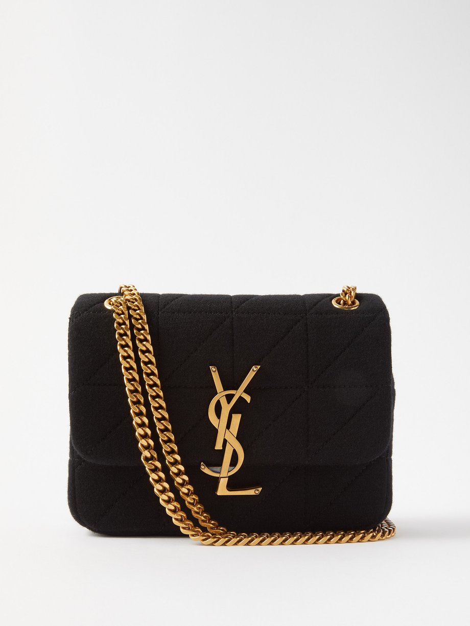 Black Jamie mini quilted-wool shoulder bag, Saint Laurent