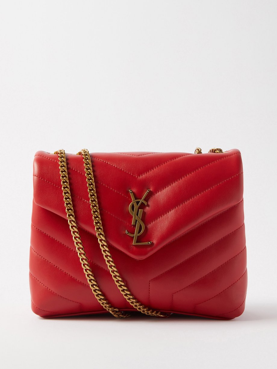 tidligere Humoristisk animation Red Loulou small quilted leather shoulder bag | Saint Laurent |  MATCHESFASHION US
