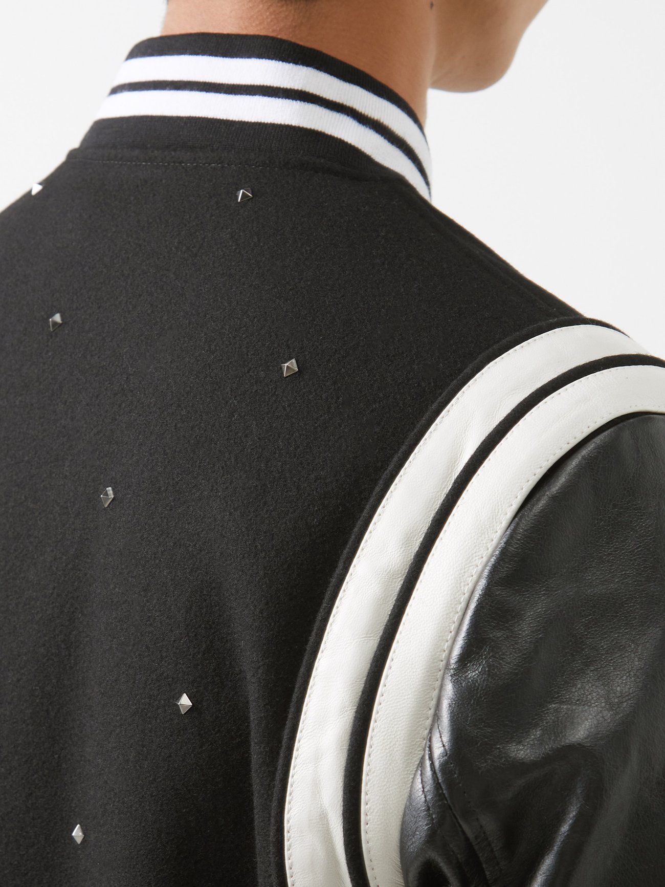Valentino Leather Sleeve Teddy Jacket Valentino