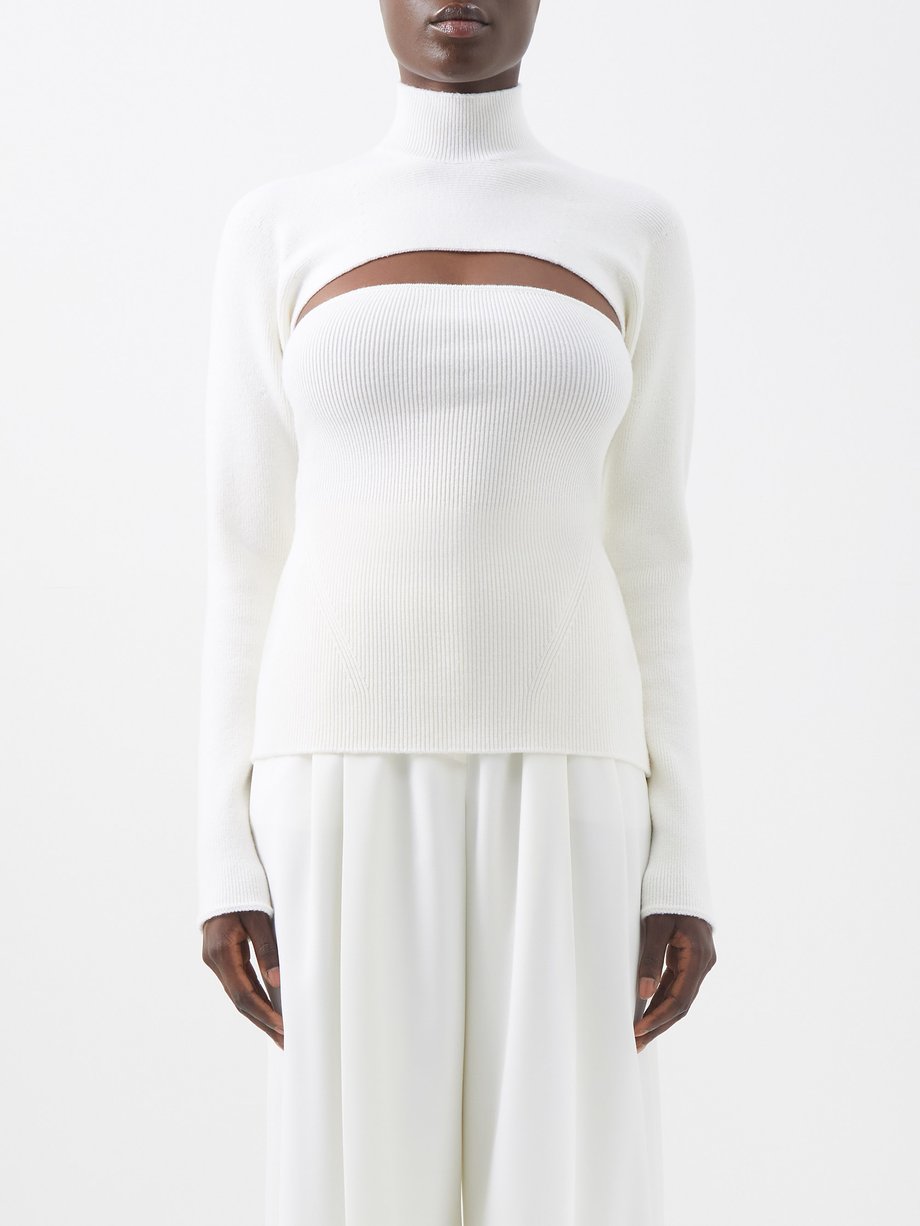 White Detachable-sleeve wool-blend top | Tom Ford | MATCHESFASHION US