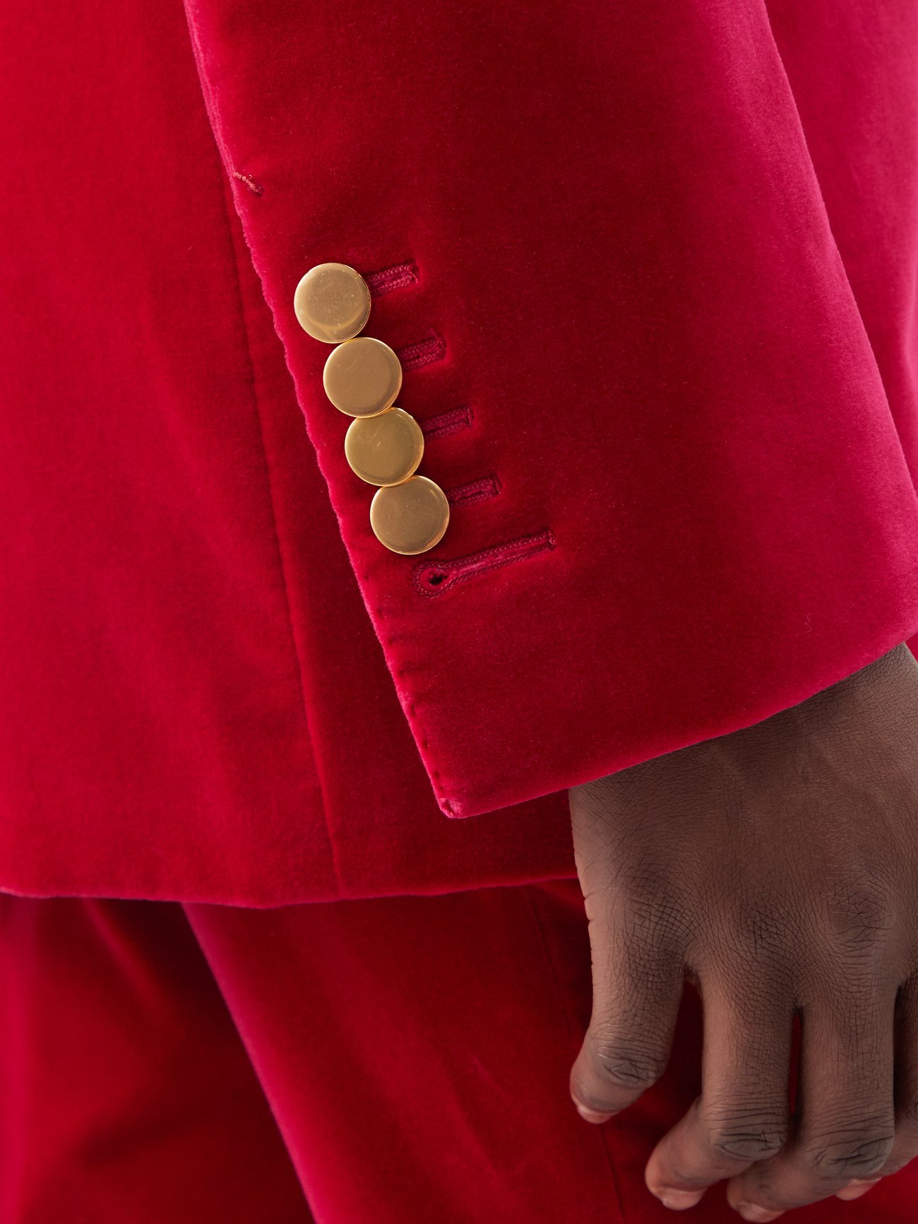 Cotton Blend Velvet Jacket in Red - Gucci