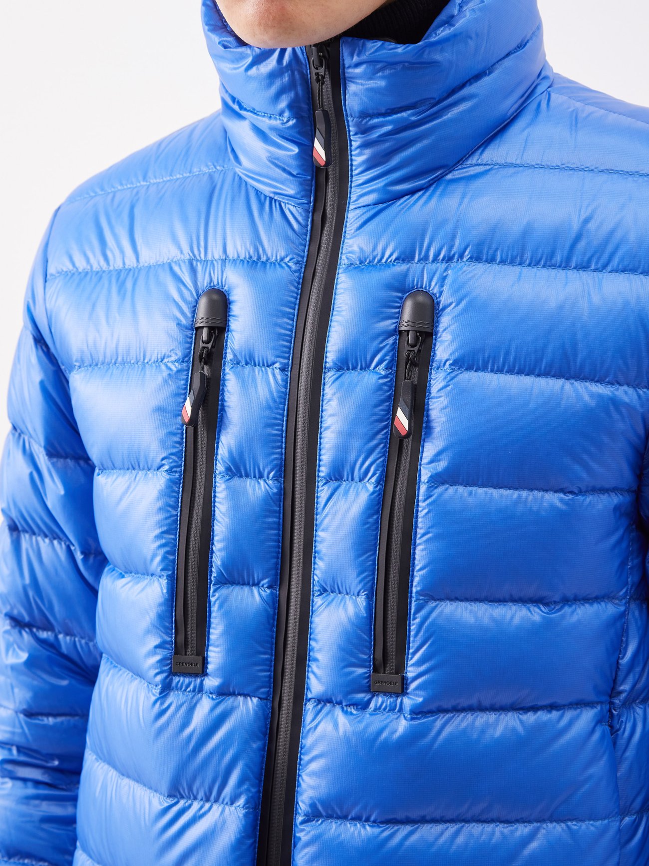 Blue Hers quilted down ski jacket, Moncler Grenoble