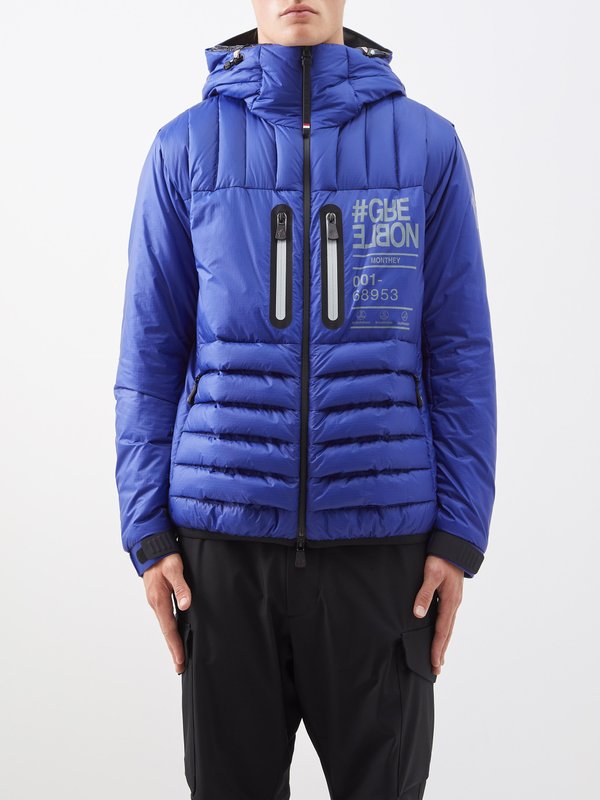 Blue Monthey quilted down jacket | Moncler Grenoble | MATCHES UK