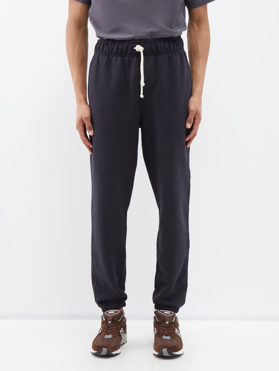 Black Made in USA cotton-jersey track pants | New Balance ...