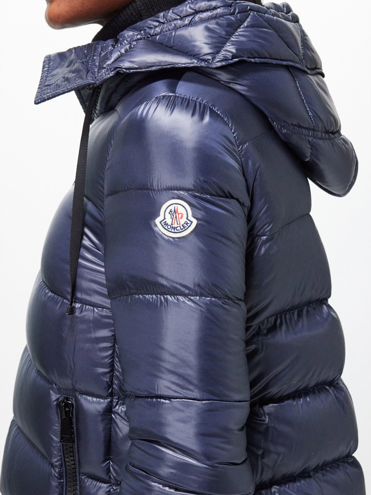 Navy Suyen hooded down coat | Moncler | MATCHESFASHION US