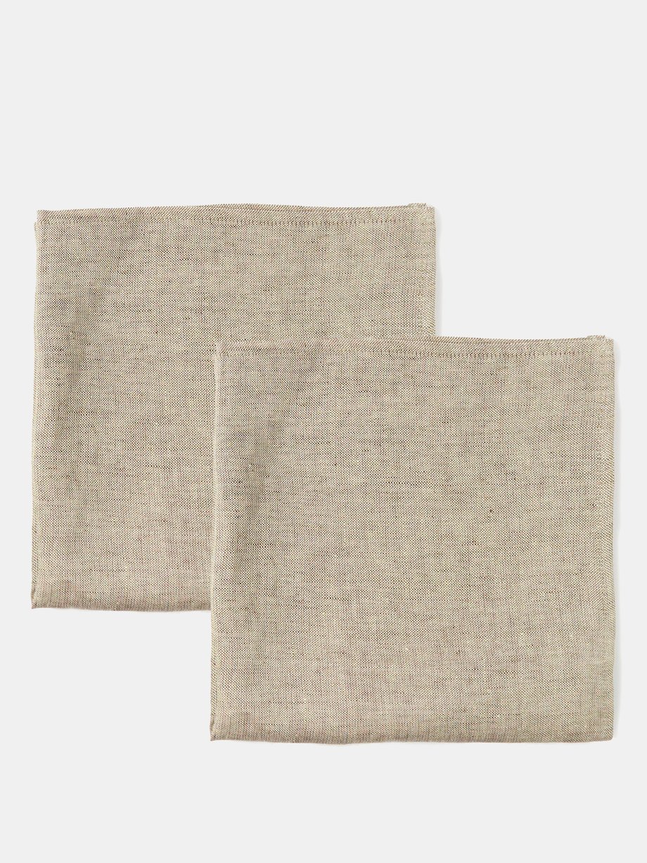 R+D.LAB (R+D.LAB ) Set of two linen-hopsack napkins