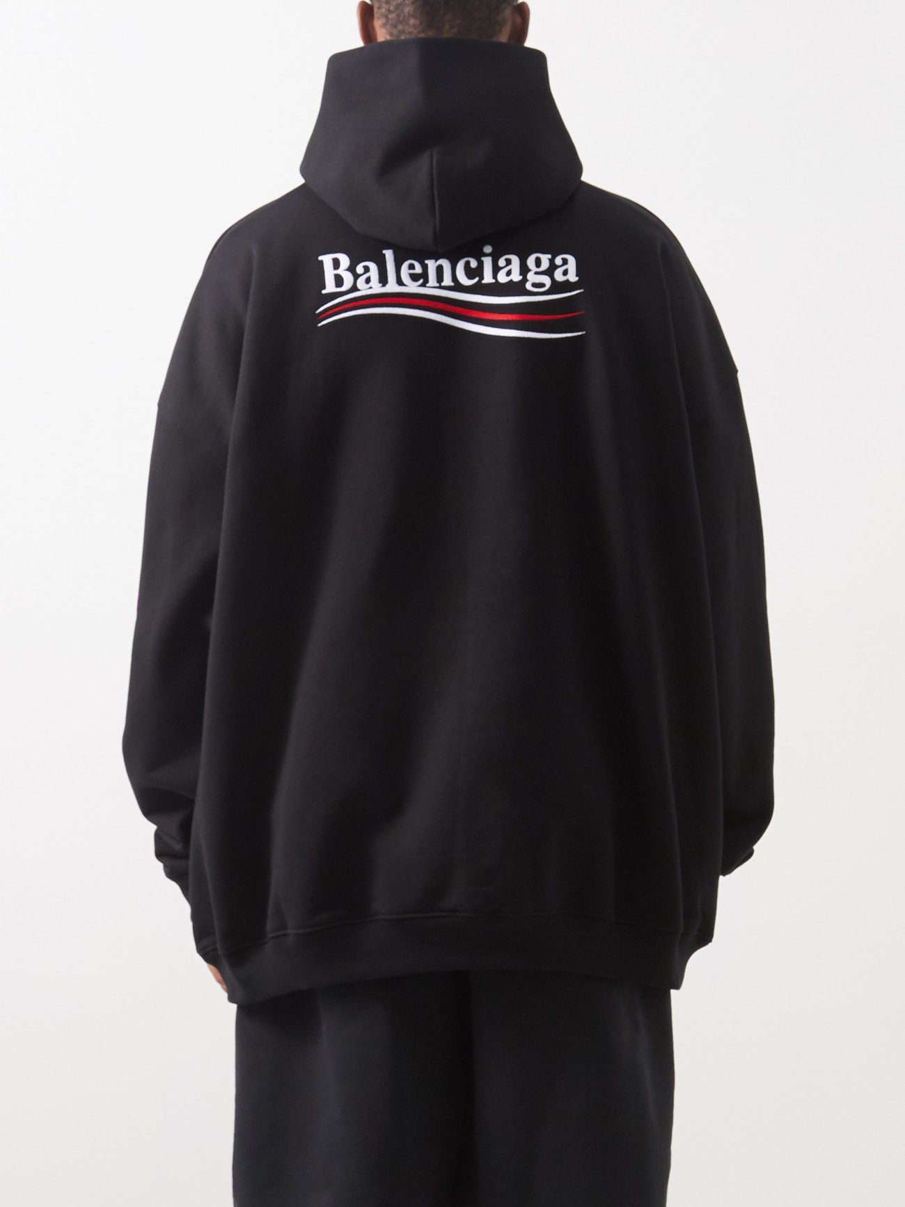 Balenciaga Political Campaign Hoodie Large Fit - Blue - Unisex - XS - Cotton