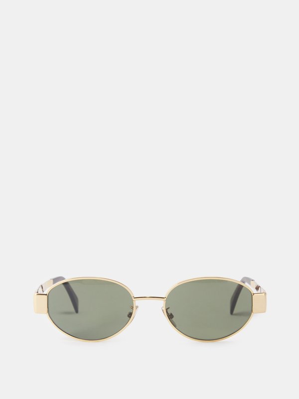 Celine Eyewear Triomphe round metal sunglasses