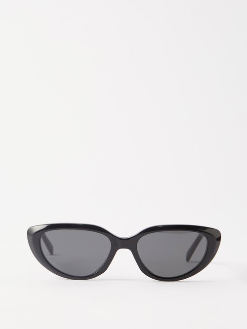 Triomphe Celine Sunglasses Shiny Black|Smoke / 55-19-145 mm