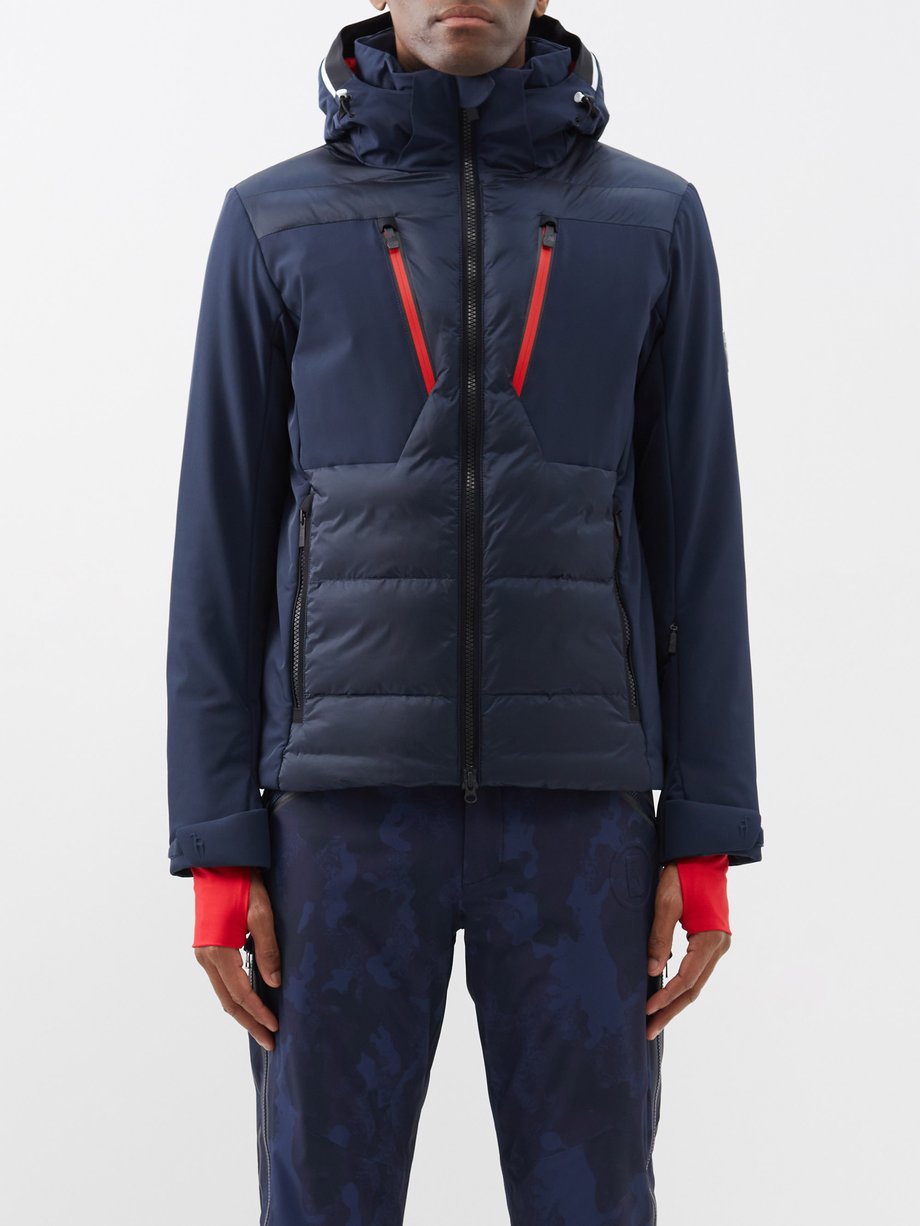 Navy Ano hooded softshell padded ski jacket | Toni Sailer ...