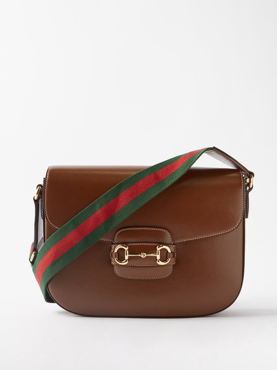 Brown Horsebit 1955 leather cross-body bag | Gucci | MATCHESFASHION US