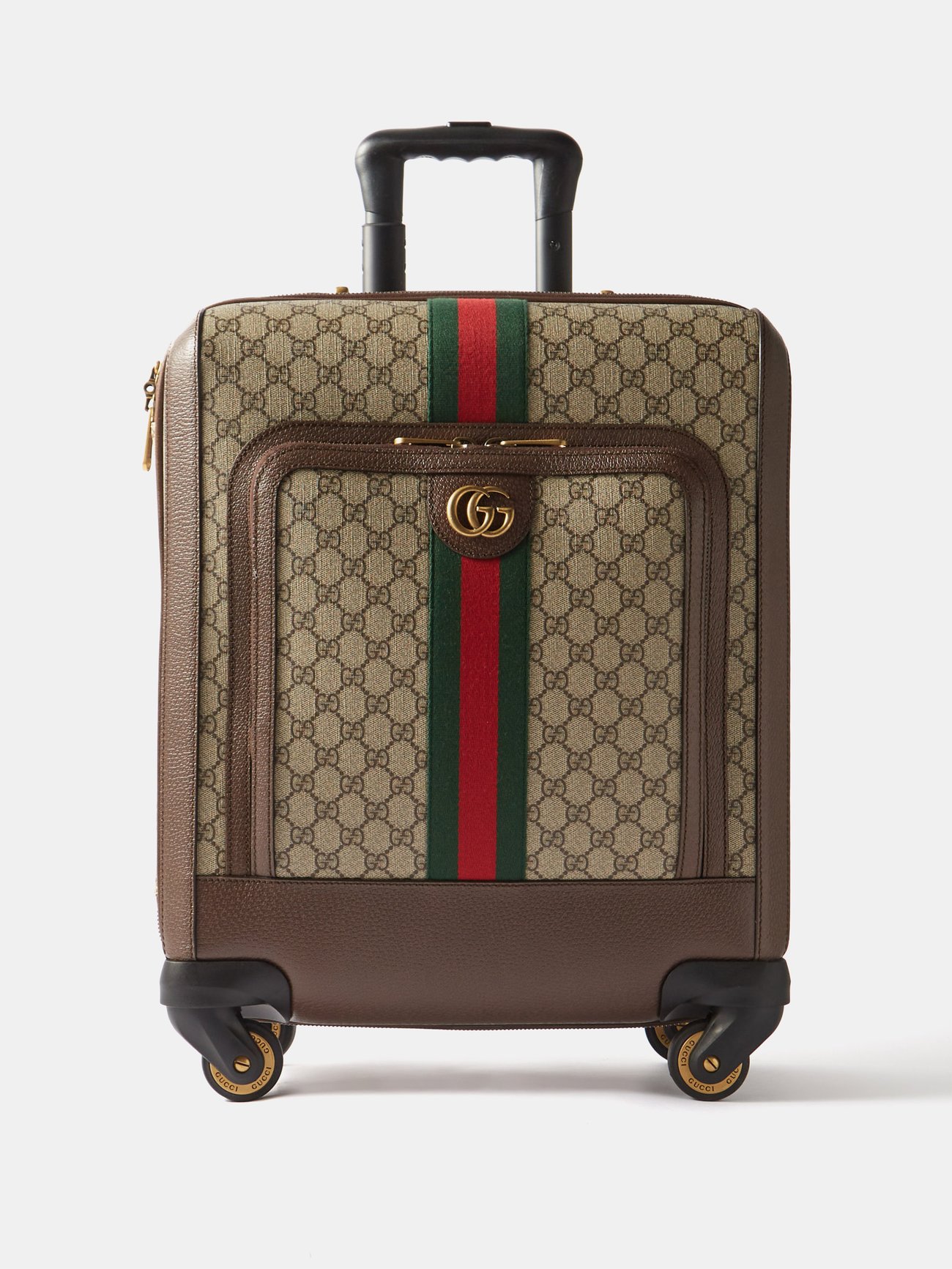 Gucci Beige Savoy GG Supreme canvas carry-on suitcase