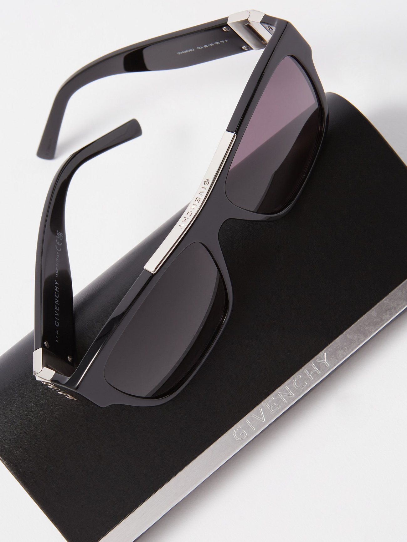 Givenchy Men's 4G-Hinge Square Acetate Sunglasses