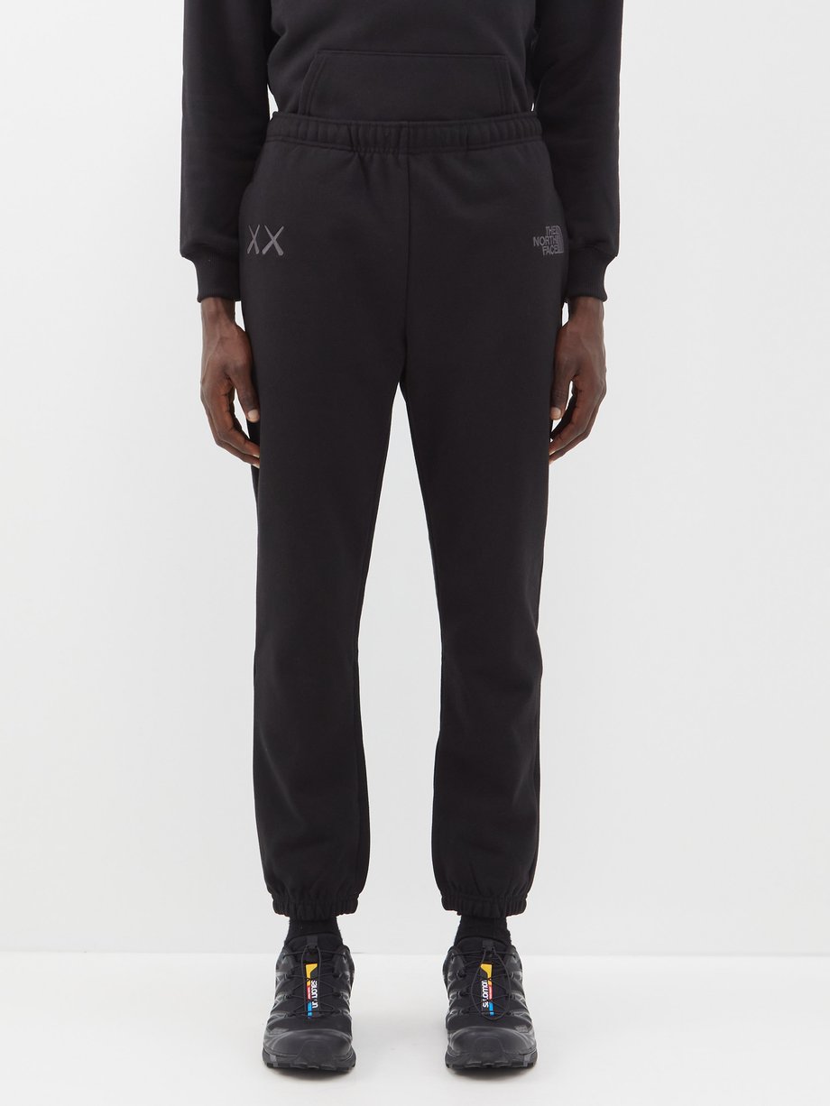 Black Logo embroidered cotton-blend sweatpants | The North Face