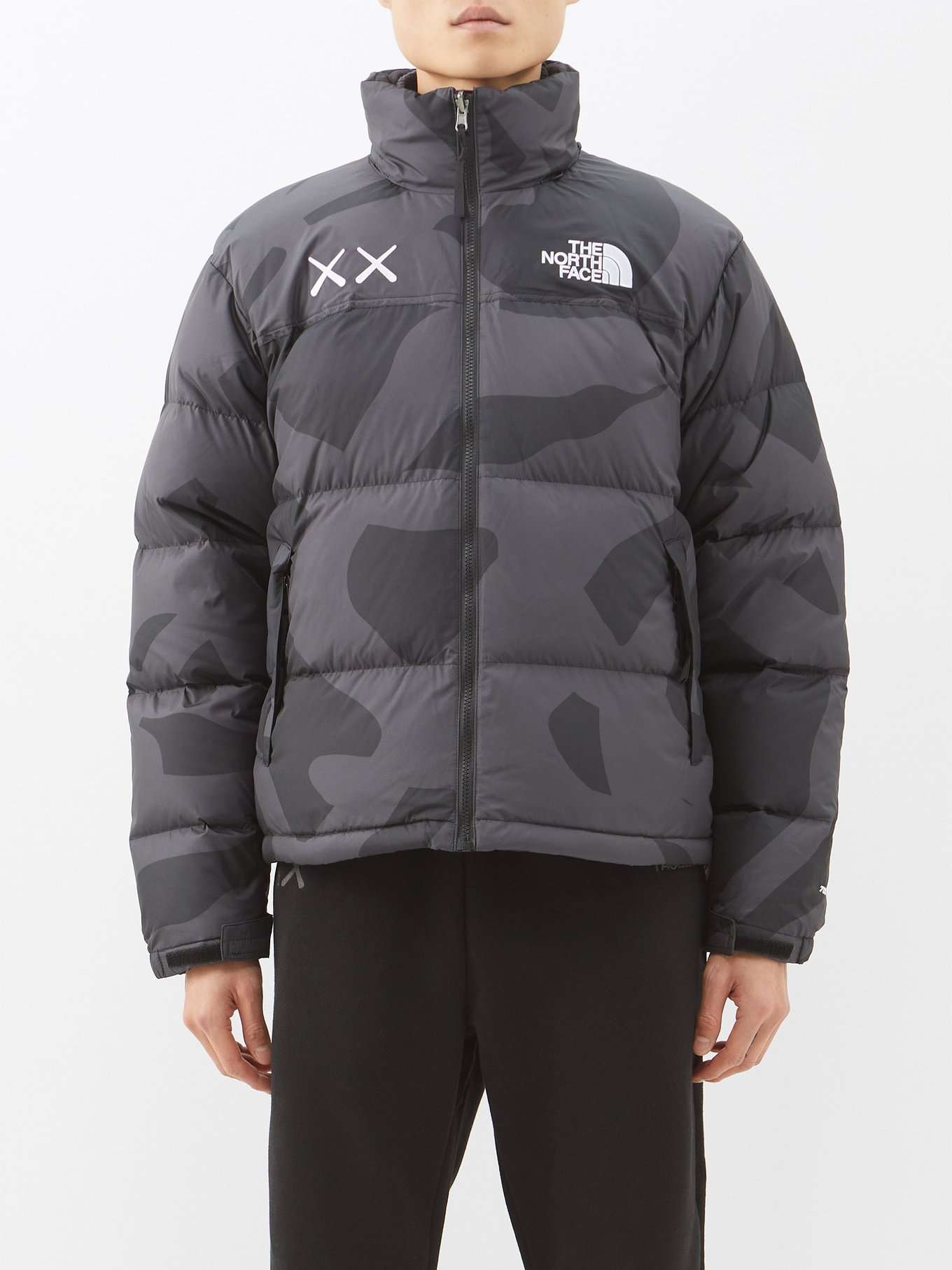 Black Retro Nuptse 1996 camouflage-print down jacket | The North