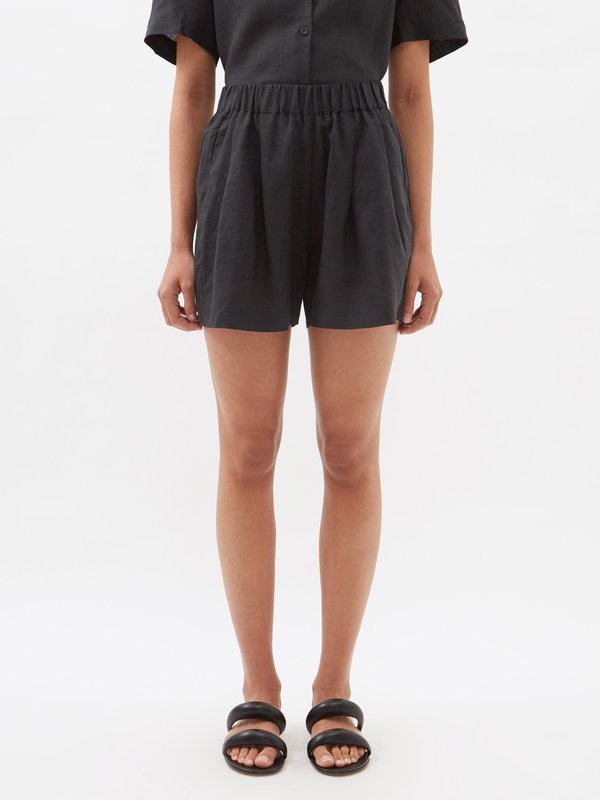 Asceno Zurich organic-linen shorts