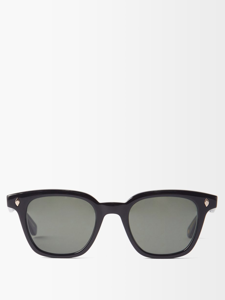 Black Broadway D-frame acetate sunglasses | Garrett Leight | MATCHES UK