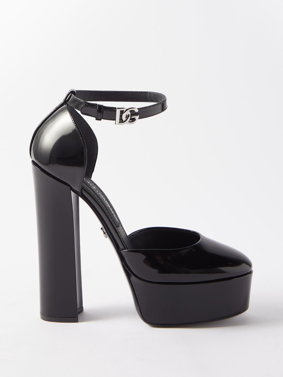 Black Patent-leather 160 platform pumps | Dolce & Gabbana | MATCHES UK