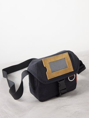 Acne Studios Suede-trim mini cross-body bag