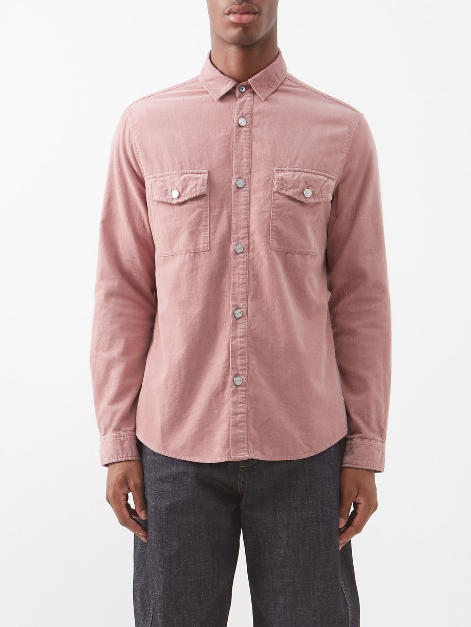 plein Enzovoorts cache Pink Micro-corduroy shirt | FRAME | MATCHESFASHION US
