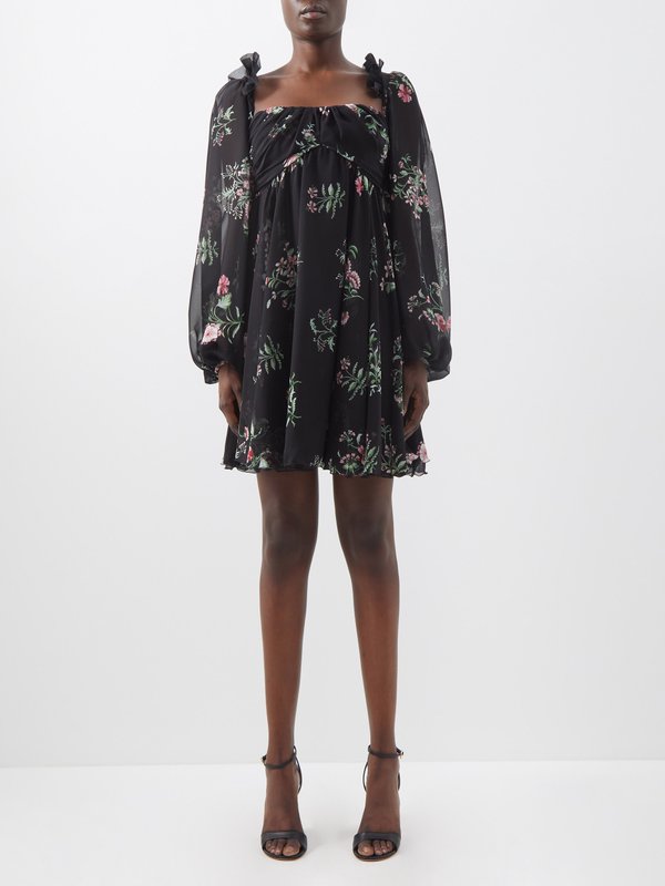Giambattista Valli Floral-print silk-georgette mini dress