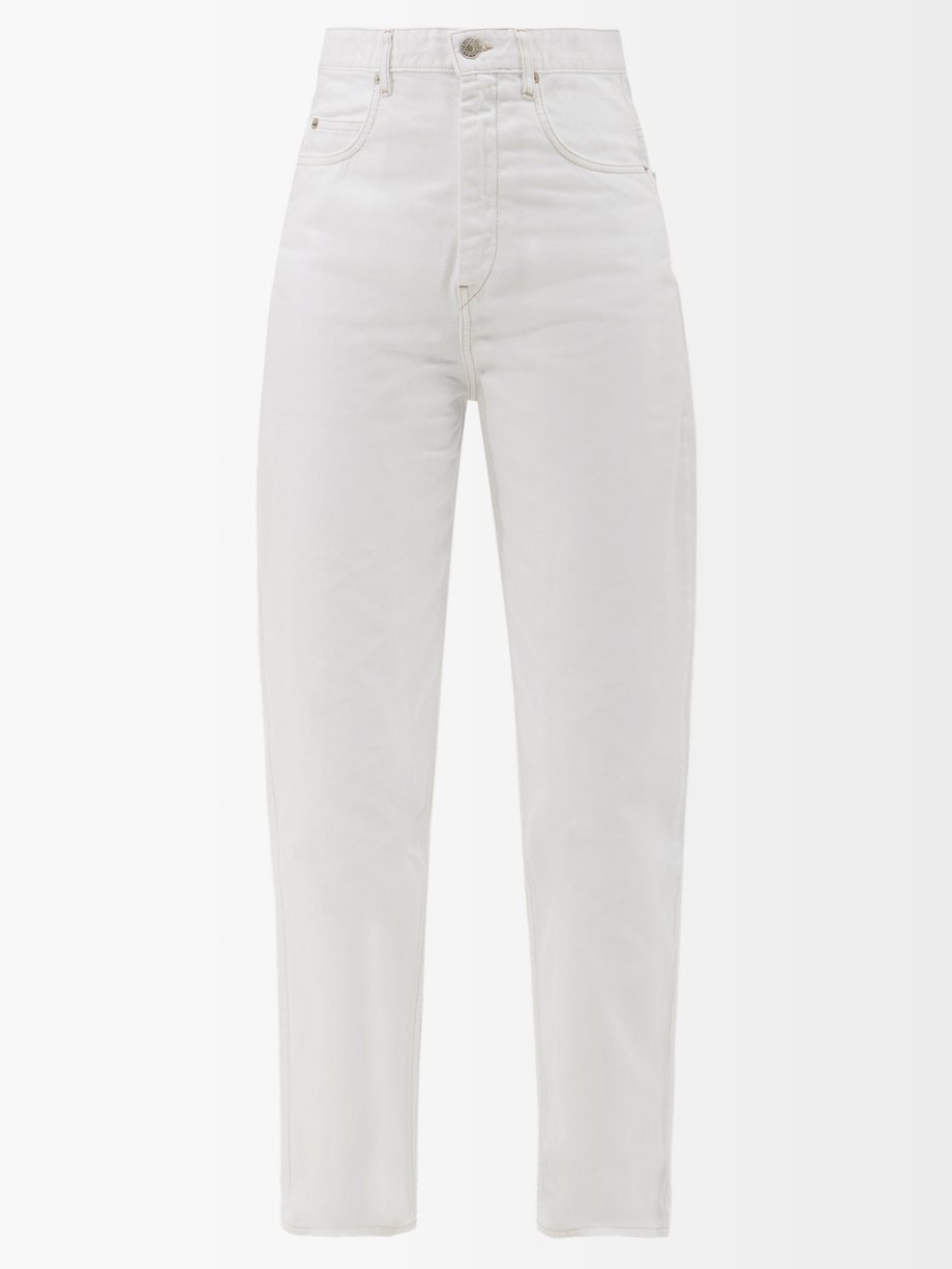 White Corsysr high-rise straight-leg jeans | Isabel Marant Étoile ...