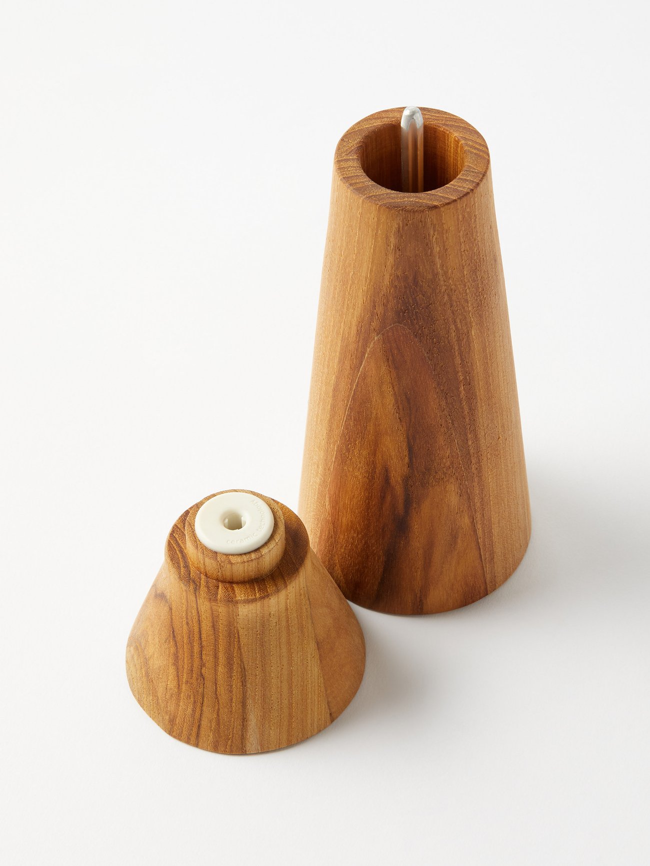 THE CONRAN SHOP Walnut and Teak Wood Salt and Pepper Grinder Set for Men