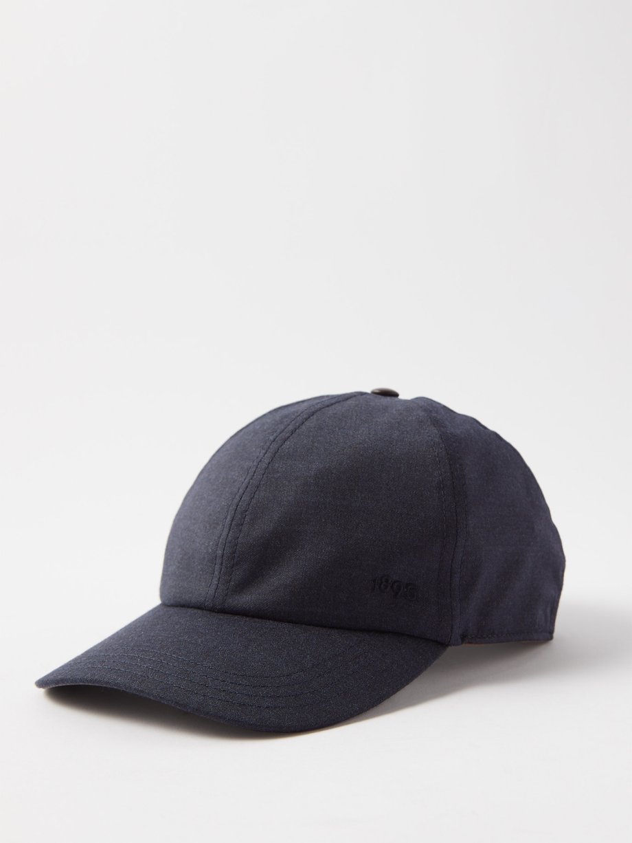 Navy Logo-embroidered wool baseball cap | Berluti | MATCHESFASHION US