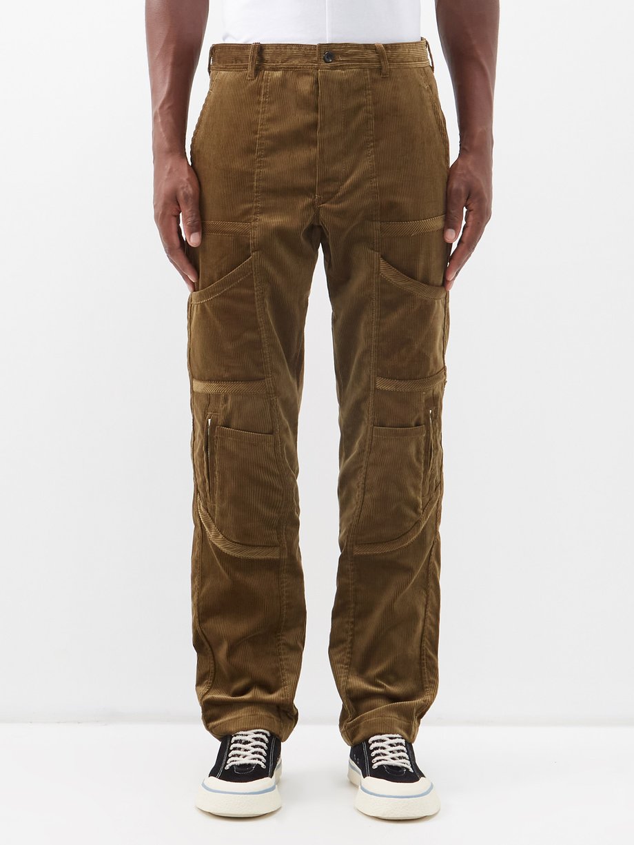 Brown Cotton-corduroy cargo trousers | Comme Des Garçons Shirt ...