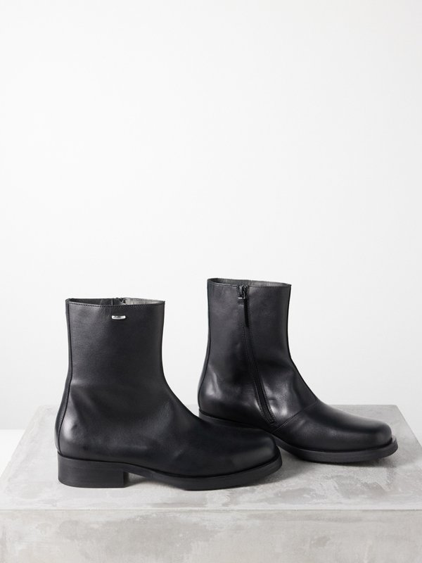OUR LEGACY Camion square-toe leather boots
