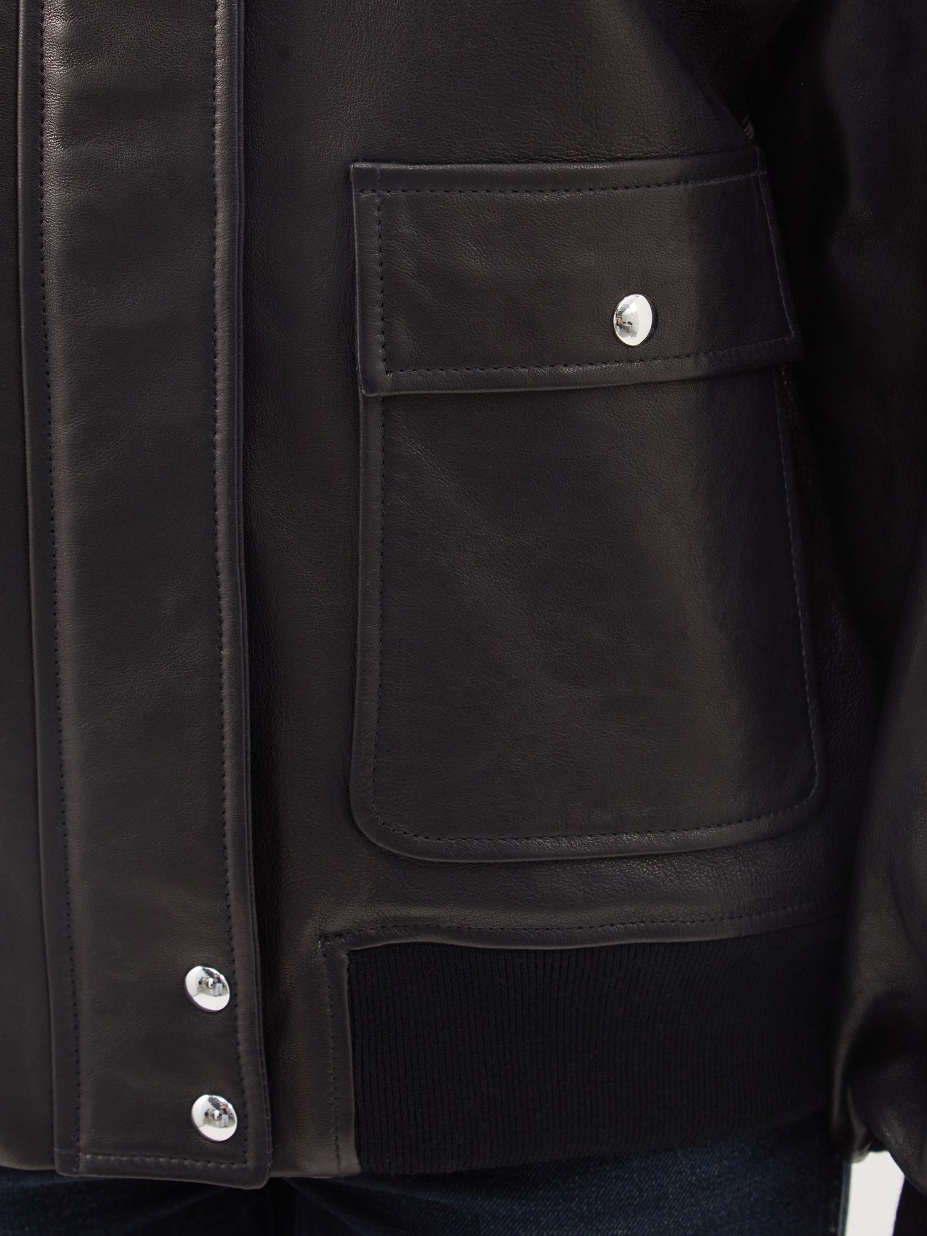 The Ziggy Jacket in Black Leather with Studs– KHAITE