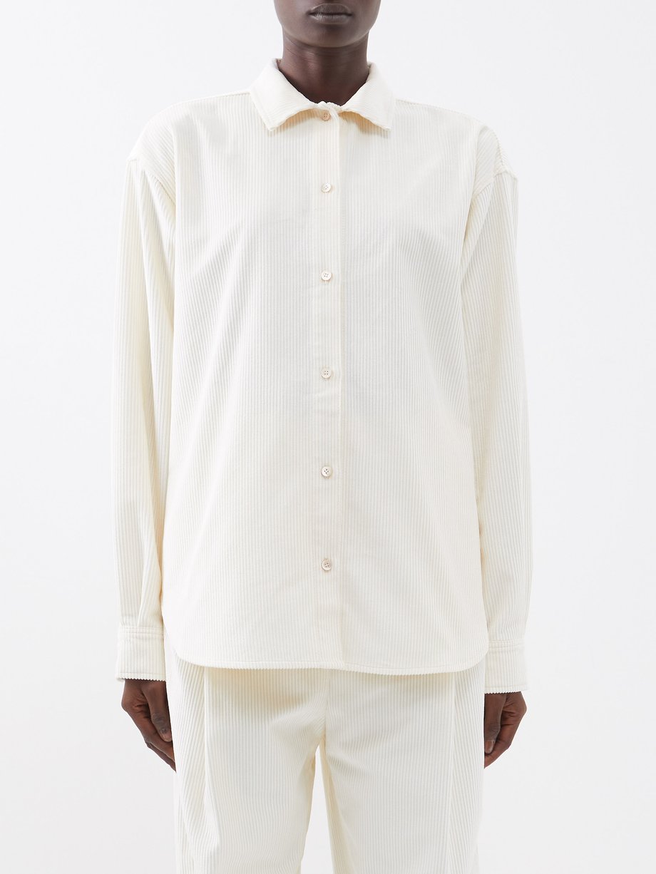 White Oversized corduroy shirt | Toteme | MATCHESFASHION UK