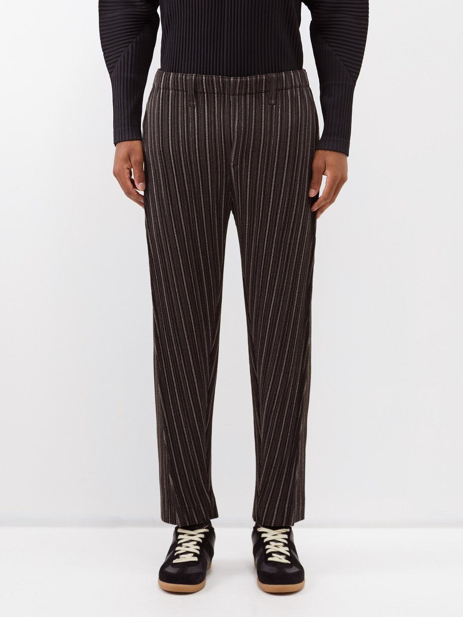 Tweed Pleats suit trousers