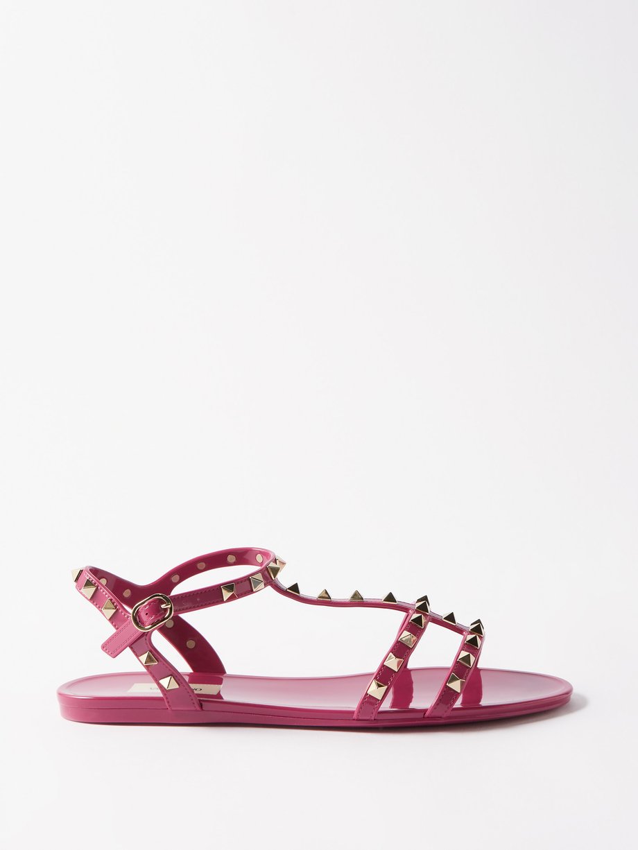 flydende venskab Rejse Pink Rockstud PVC jelly sandals | Valentino Garavani | MATCHESFASHION US
