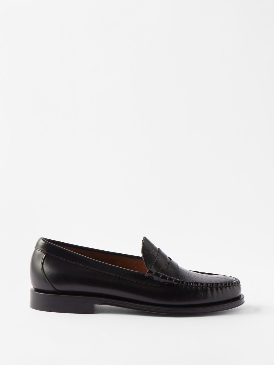 Black Weejuns Heritage Larson leather loafers | G.H. Bass & Co ...