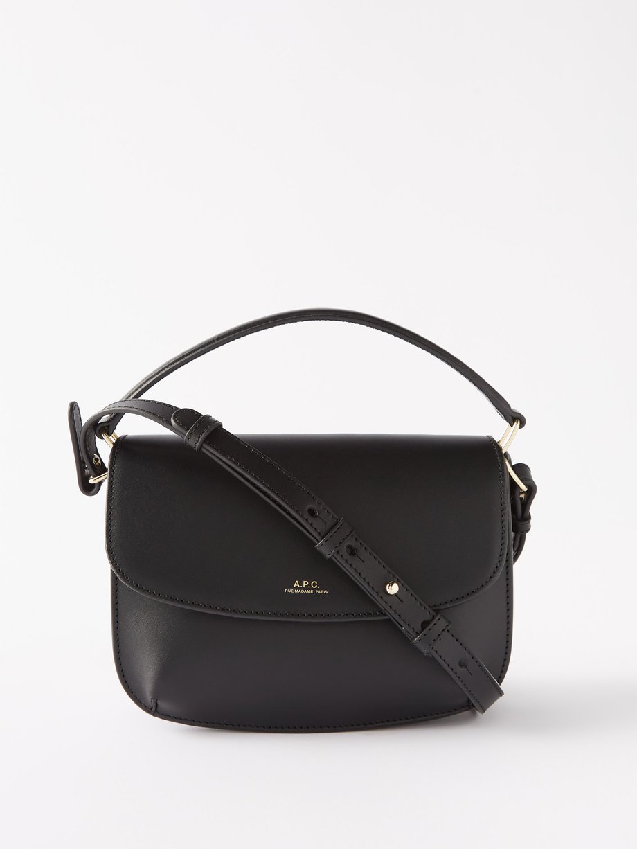 Black Sarah smooth-leather cross-body bag | A.P.C. | MATCHES UK