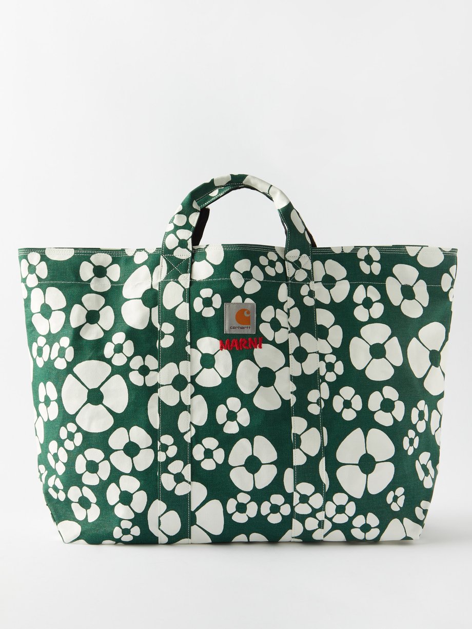 X WIP floral-print canvas tote bag | Marni | US