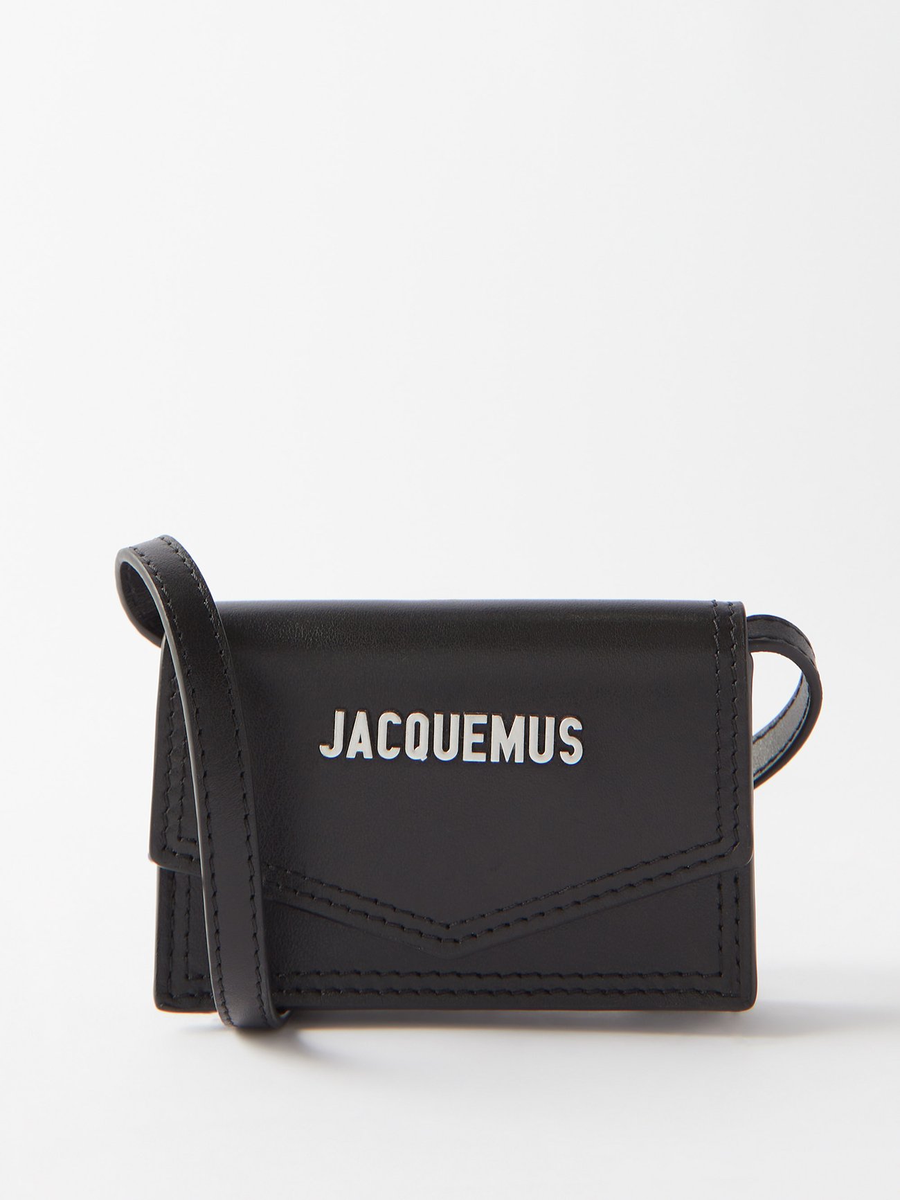 Black Porte Azur leather cross-body bag, Jacquemus