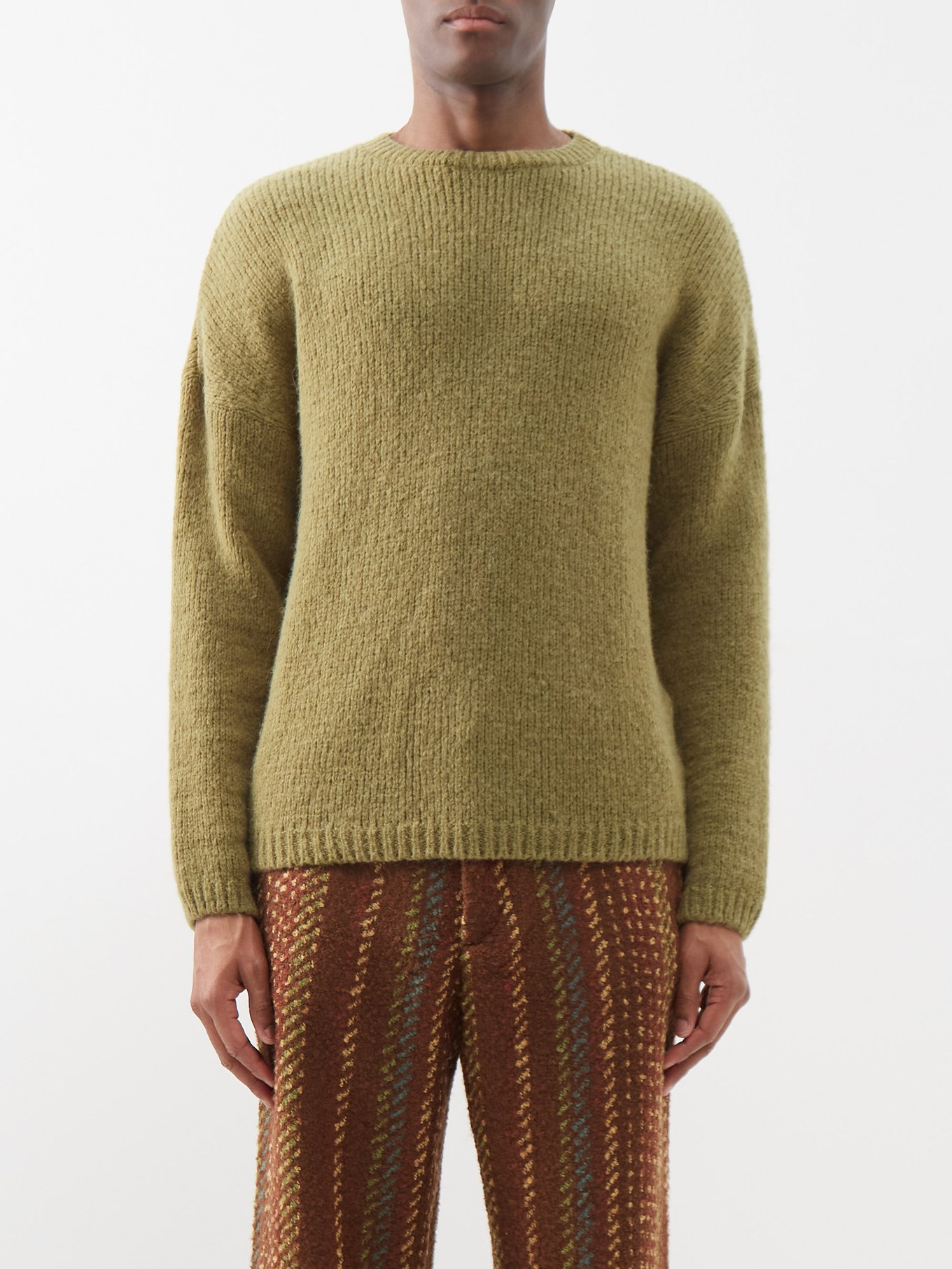 Green Crew neck wool-blend sweater | Our Legacy | MATCHESFASHION US