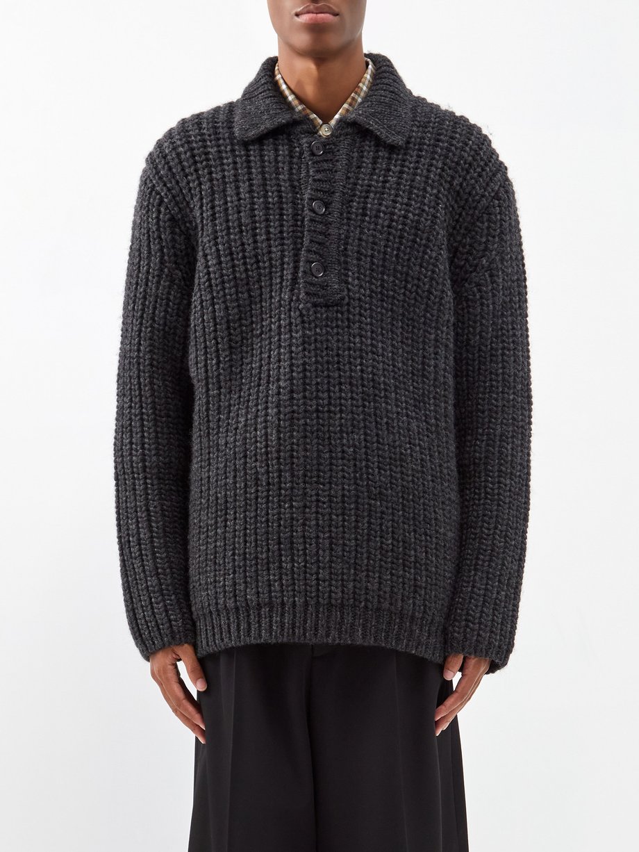 Big Piquet cable-knit wool cardigan