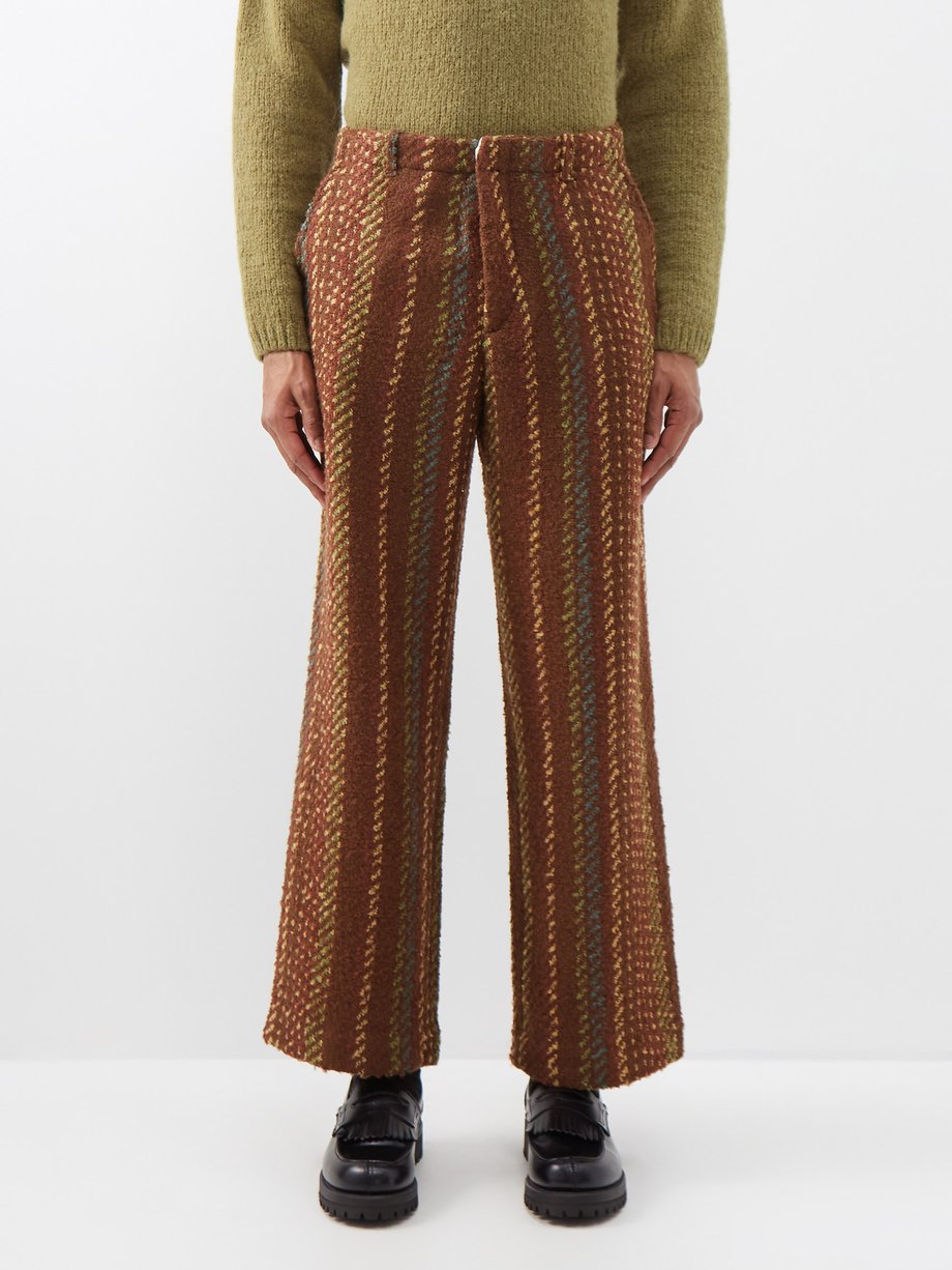 Borrowed bouclé wool-blend trousers