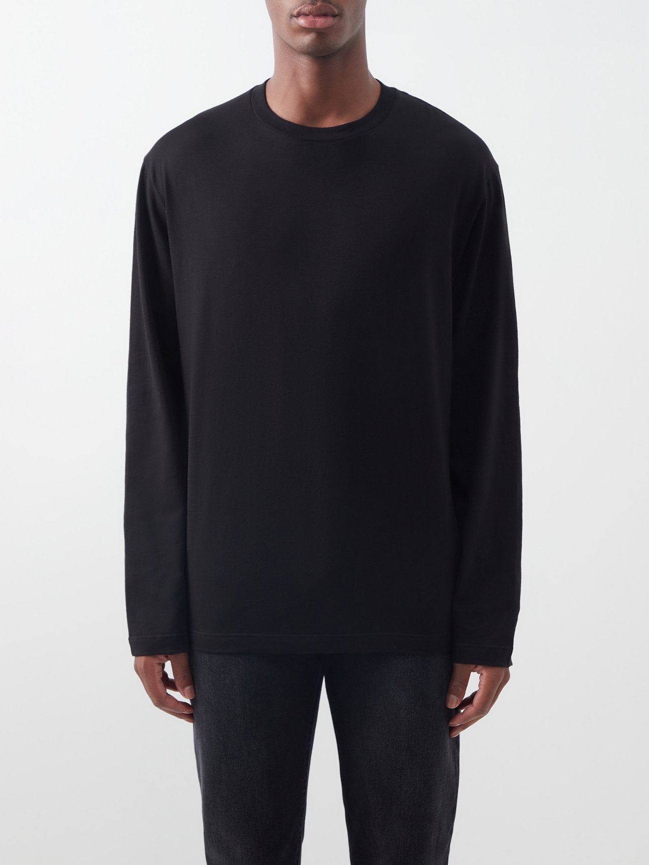 Black Oversized Mock Neck Tee. – WATC STUDIO