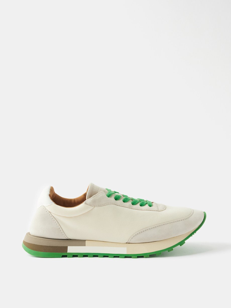 Neutral Owen suede and mesh trainers | The Row | MATCHES UK